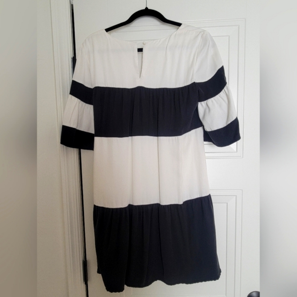 Anthropologie Everleigh Striped Bell Sleeve Tiered Dress - Picture 6 of 10